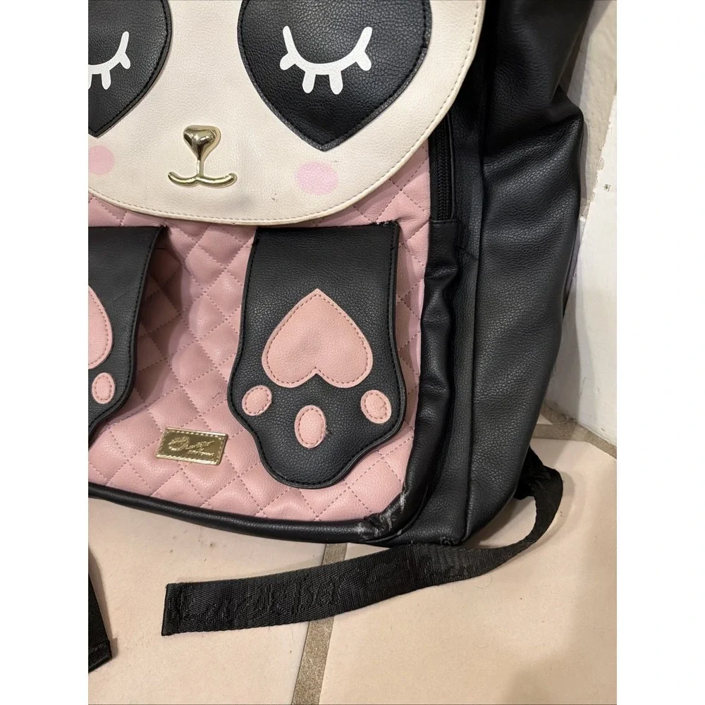 Luv Betsey By Betsey Johnson Pink Panda Backpack Black Large